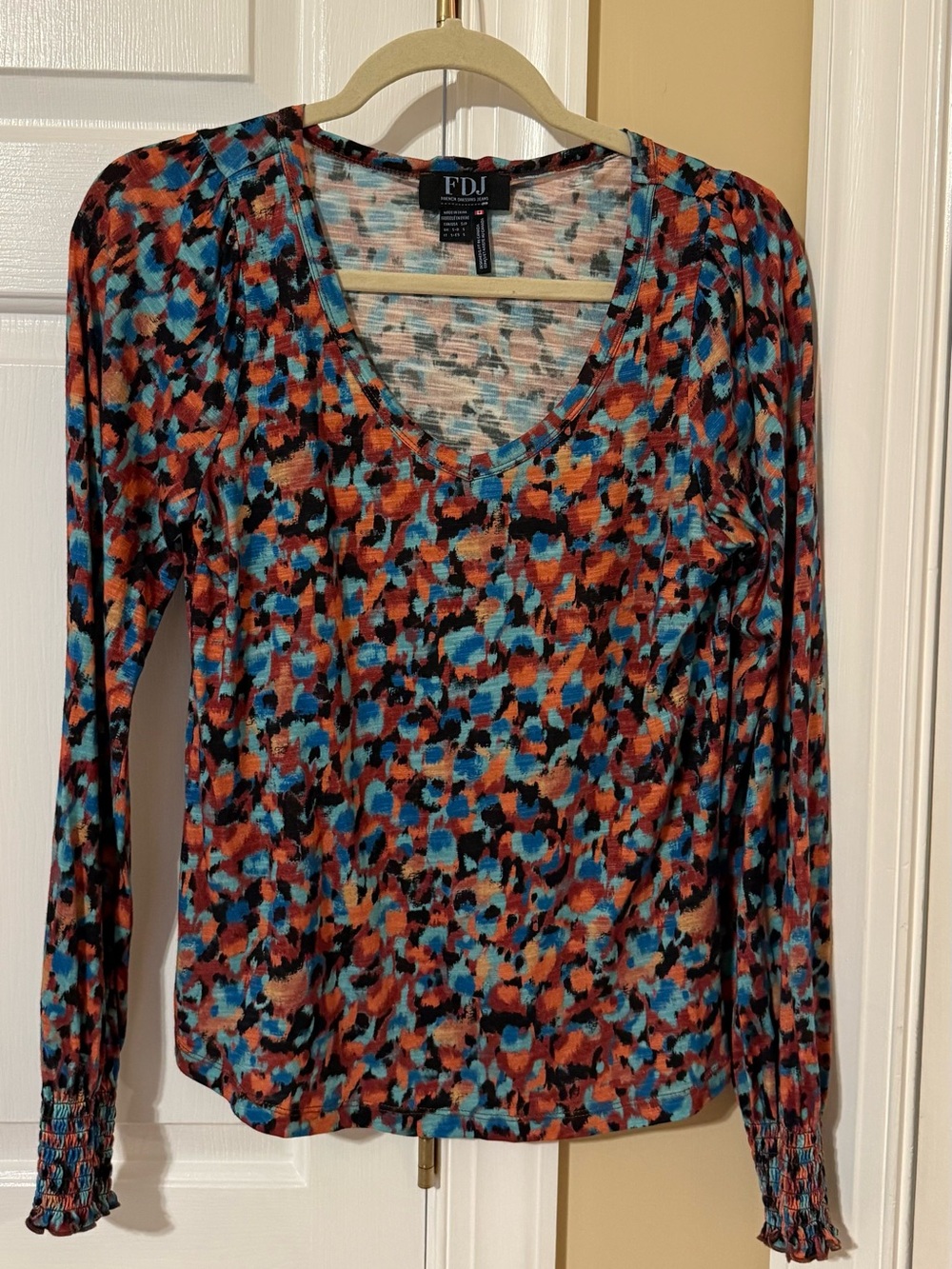 Women's FDJ V-Neck Long Sleeve Top